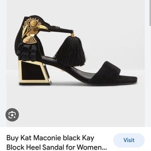 Kat Maconie Kay sandals in Black and Gold